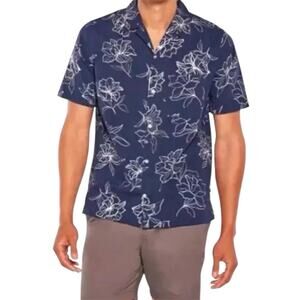 Gap Men's Short Sleeve Seersucker Vacay Shirt Size S Blue Floral